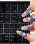 1 Blatt Airbrush French Nail Art Schablone / 1 Stück