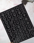 32 Hojas de Esténcil para Arte de Uñas Francesas de Aerógrafo – Estilo A+B+C 32 PCS