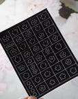 32 Hojas de Esténcil para Arte de Uñas Francesas de Aerógrafo – Estilo A+B+C 32 PCS