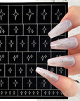 32 Hojas de Esténcil para Arte de Uñas Francesas de Aerógrafo – Estilo A+B+C 32 PCS