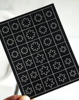 32 Hojas de Esténcil para Arte de Uñas Francesas de Aerógrafo – Estilo A+B+C 32 PCS