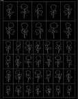 32 Hojas de Esténcil para Arte de Uñas Francesas de Aerógrafo – Estilo A+B+C 32 PCS