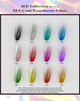 FAVAI 36 Farben Airbrush-Gel-Nagel-Air-Gel-Set – Combo Hot-12+Ice+Aurora-Kollektion, 3 Packungen 12 x 10 ml