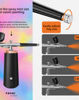 FAVAI Cordless Airbrush Kit with Air Compressor - Three Pressure 120/140/160 KPA - NEW BLACK 2.0