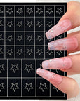 1 Blatt Airbrush French Nail Art Schablone / 1 Stück