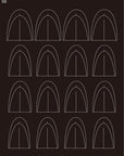 32 Hojas de Esténcil para Arte de Uñas Francesas de Aerógrafo – Estilo A+B+C 32 PCS