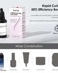FAVAI 에어브러시 젤 탑 코트, 30ml 유리처럼 투명한 에어브러시 젤 탑 코트 네일 폴리쉬, TPO 프리 오래 지속되는 닦아내지 않는 탑, UV/LED 램프 필요, 홈 DIY용, 30ML