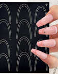 1 Blatt Airbrush French Nail Art Schablone / 1 Stück