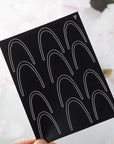 1 Blatt Airbrush French Nail Art Schablone / 1 Stück