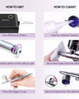FAVAI Airbrush Gel & Airbrush compressor Pro Combo | Hot-12 Collection + Dual-Mode compressor