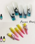 FAVAI ホット12色エアブラシジェルネイルポリッシュ エアジェルセット - 春夏コレクション 12*10ml
