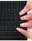 1 Blatt Airbrush French Nail Art Schablone / 1 Stück