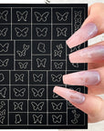 1 Blatt Airbrush French Nail Art Schablone / 1 Stück