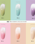 FAVAI 6 Colors Airbrush Gel Nail Polish Set - Macaron Collection (