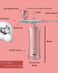 FAVAI Cordless Airbrush Kit with Air Compressor 27PSI - PINK