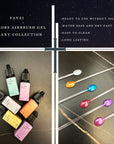 FAVAI 6 Colors Airbrush Gel Nail Polish Kit Galaxy Collection 6*15ml