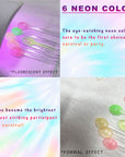 Favai Airbrush Neon Gel Nail Polish Set 6 Neon colors Collection (
