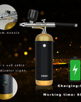 Favai Portable Cordless Airbrush Kit with Air Compressor 27PSI Gravity Feed Rechargeable Wireless For Makeup Barber Nail Art Tattoo Cake Model Coloring