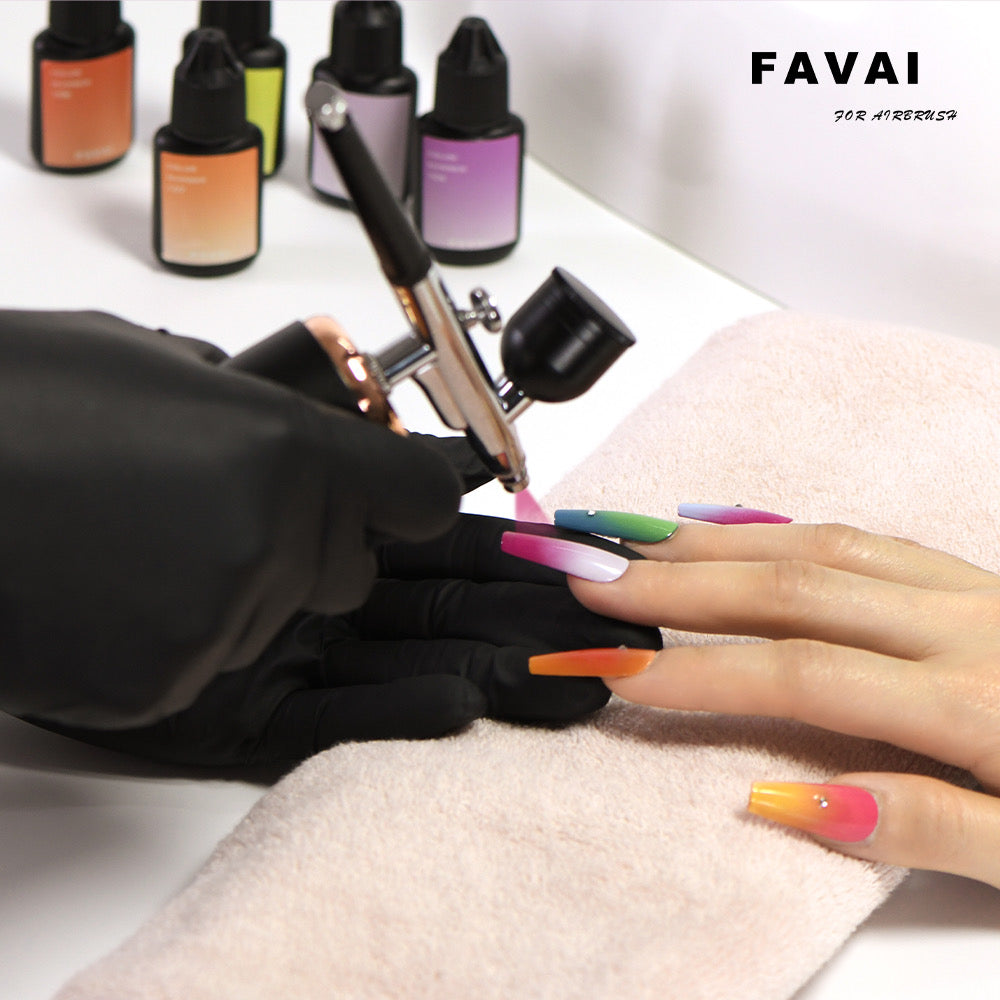 FAVAI Heißes 12 Farben Airbrush-Gel-Nagellack-Set – Frühlings- und Sommerkollektion, 12 x 10 ml