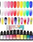 FAVAI Hot 12 Colores Esmalte de Uñas en Gel Aerógrafo Set de Aire - Colección Primavera Verano 12*10ml