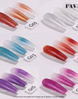 FAVAI 6 Colors Airbrush Gel Nail Polish Air Gel Set - Galaxy Collection (