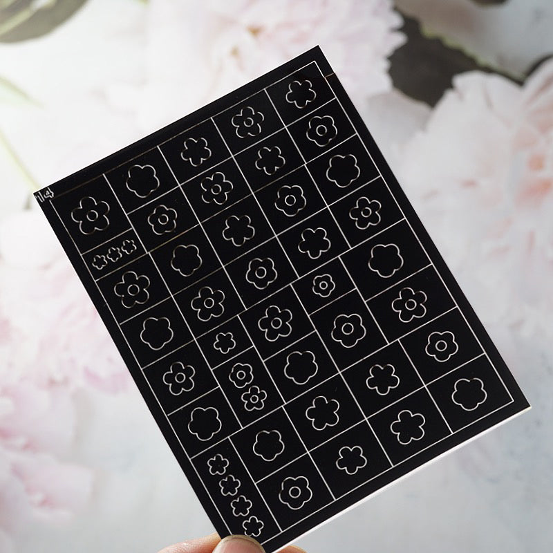 32 Hojas de Esténcil para Arte de Uñas Francesas de Aerógrafo – Estilo A+B+C 32 PCS