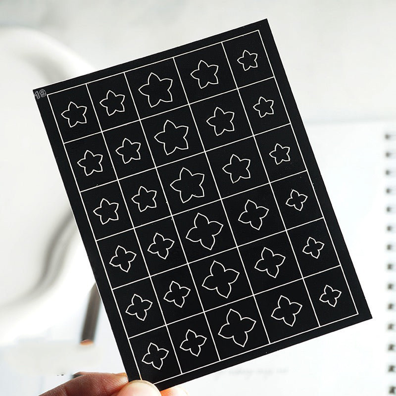 32 Hojas de Esténcil para Arte de Uñas Francesas de Aerógrafo – Estilo A+B+C 32 PCS