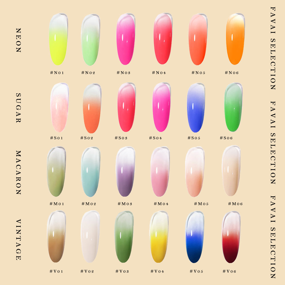 FAVAI Selection 24 Colors Airbrush Gel Nail Polish - Hot Collection 24*10ml