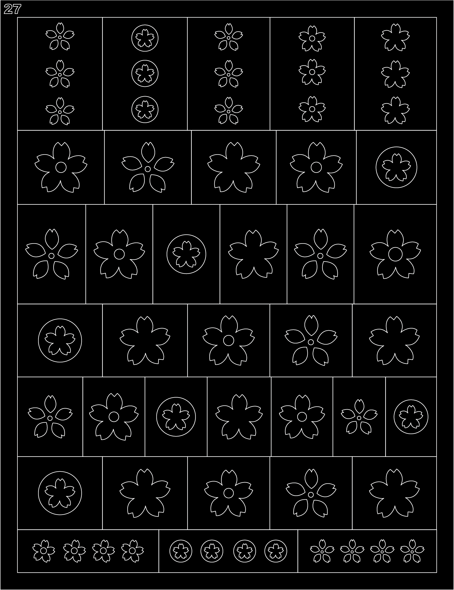 32 Hojas de Esténcil para Arte de Uñas Francesas de Aerógrafo – Estilo A+B+C 32 PCS