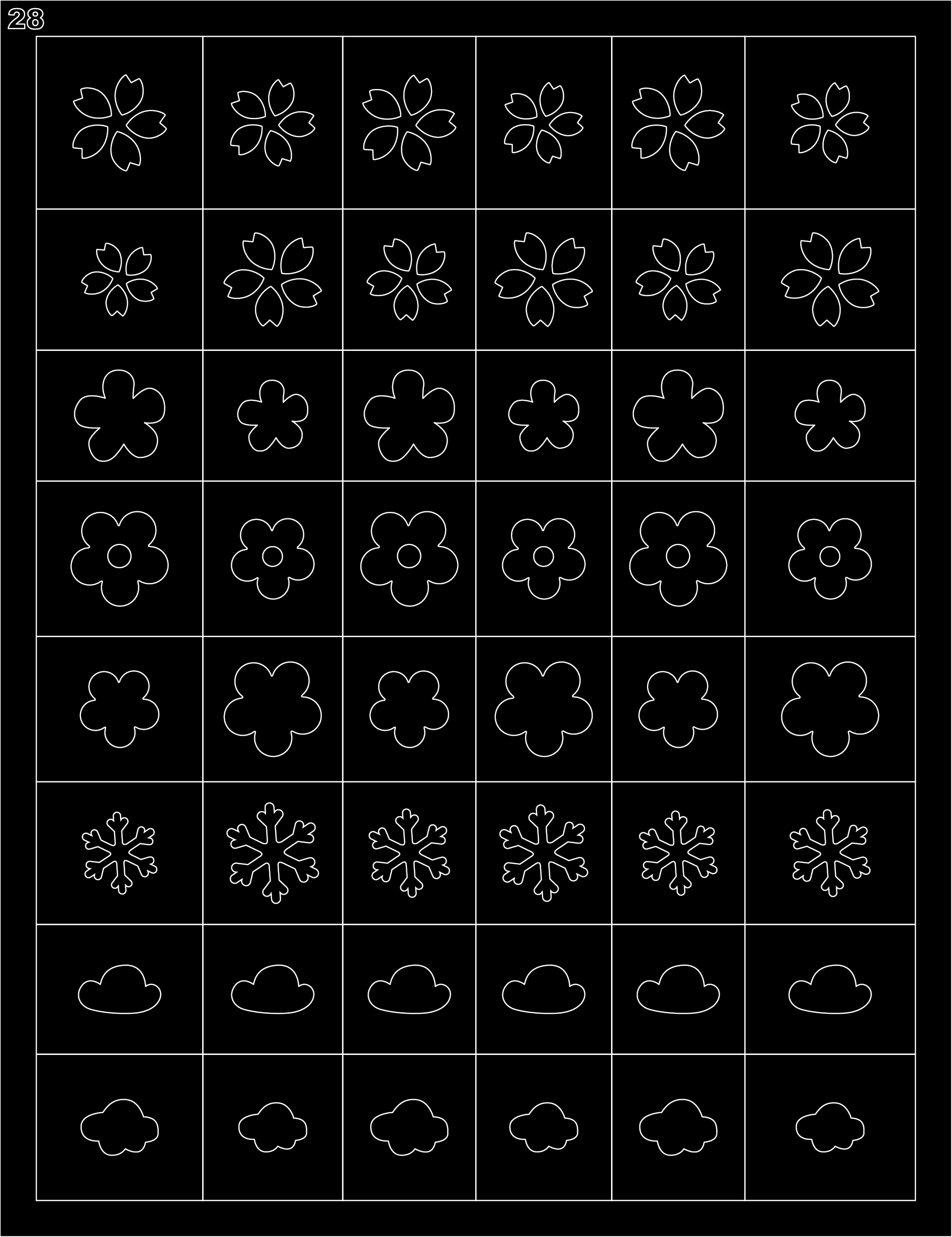 32 Hojas de Esténcil para Arte de Uñas Francesas de Aerógrafo – Estilo A+B+C 32 PCS