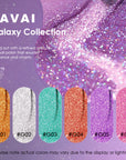FAVAI 6 Colors Airbrush Gel Nail Polish Air Gel Set - Galaxy Collection (