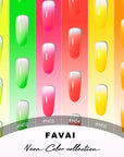 FAVAI 6 Colors Airbrush Gel Nail Polish Air Gel Set - Neon Collection (