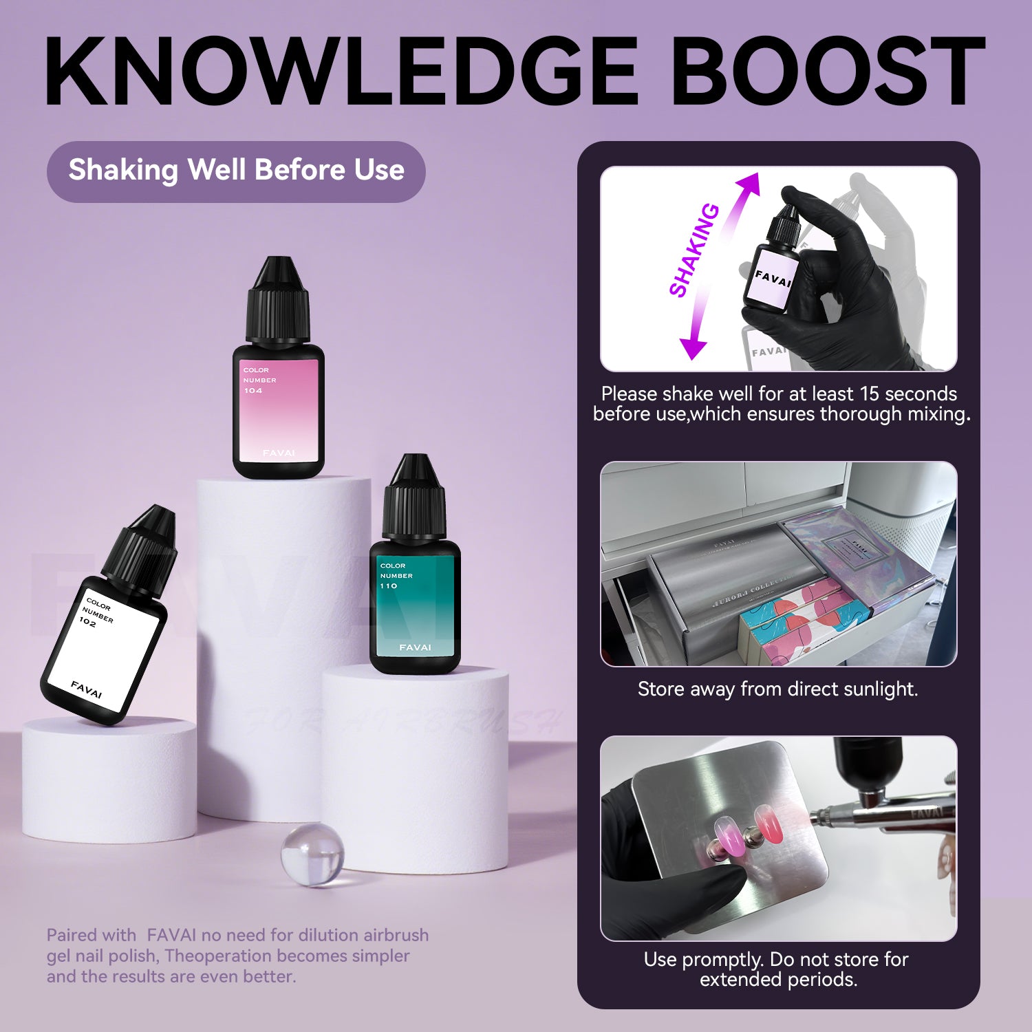 FAVAI Hot 12 Colores Esmalte de Uñas en Gel Aerógrafo Set de Aire - Colección Primavera Verano 12*10ml