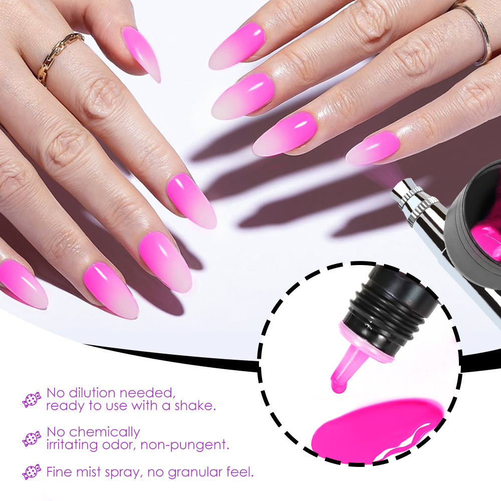 FAVAI 6가지 컬러 에어브러시 젤 네일 폴리시 에어젤 세트 - 슈가 컬렉션 (