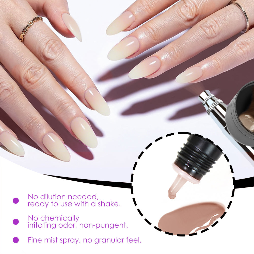 FAVAI 6 Colors Airbrush Gel Nail Polish Air Gel Set - Cream Collection (