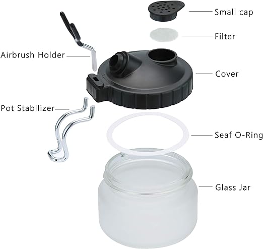 FAVAI Airbrush Glass Cleaning Pot