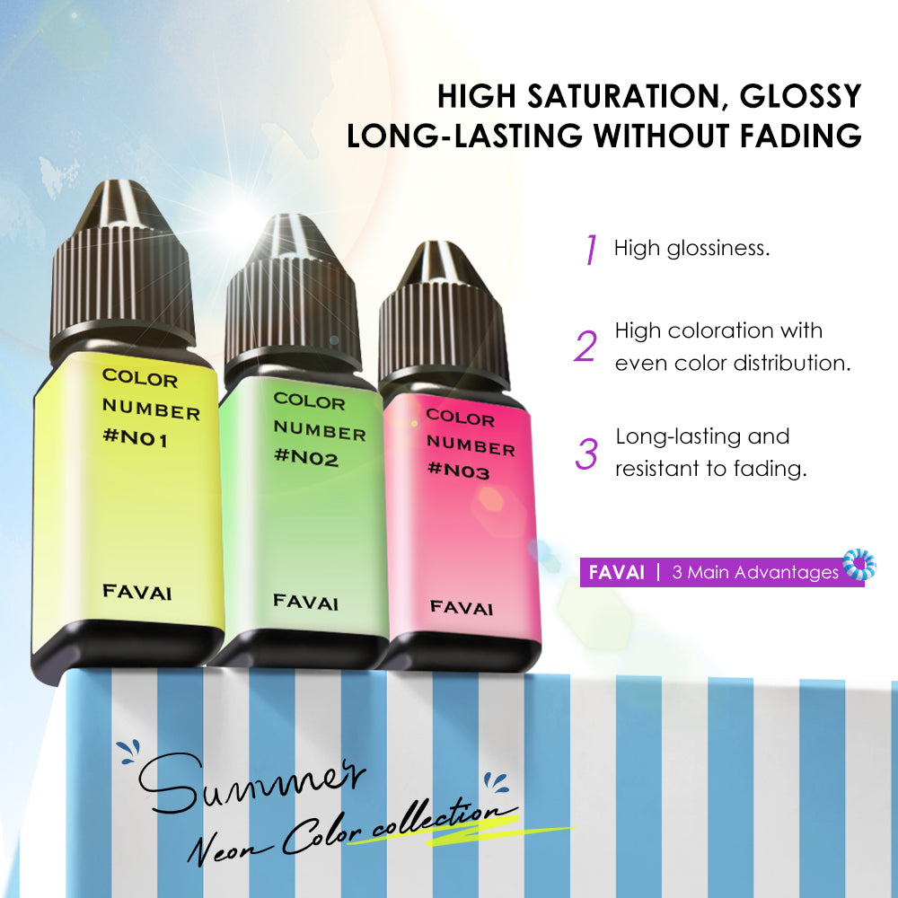 FAVAI 6 Colors Airbrush Gel Nail Polish Air Gel Set - Neon Collection (