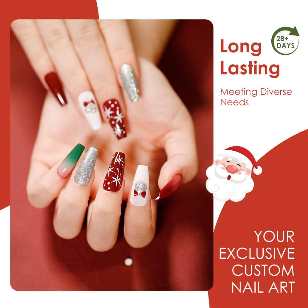 FAVAI 6 Farben Airbrush Gel Nagellack Air Gel Set - Weihnachtskollektion 6*15ml