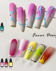 FAVAI Hot 12 Colores Esmalte de Uñas en Gel Aerógrafo Set de Aire - Colección Primavera Verano 12*10ml