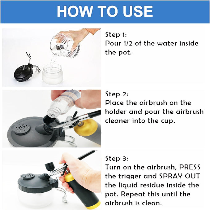FAVAI Airbrush Glass Cleaning Pot