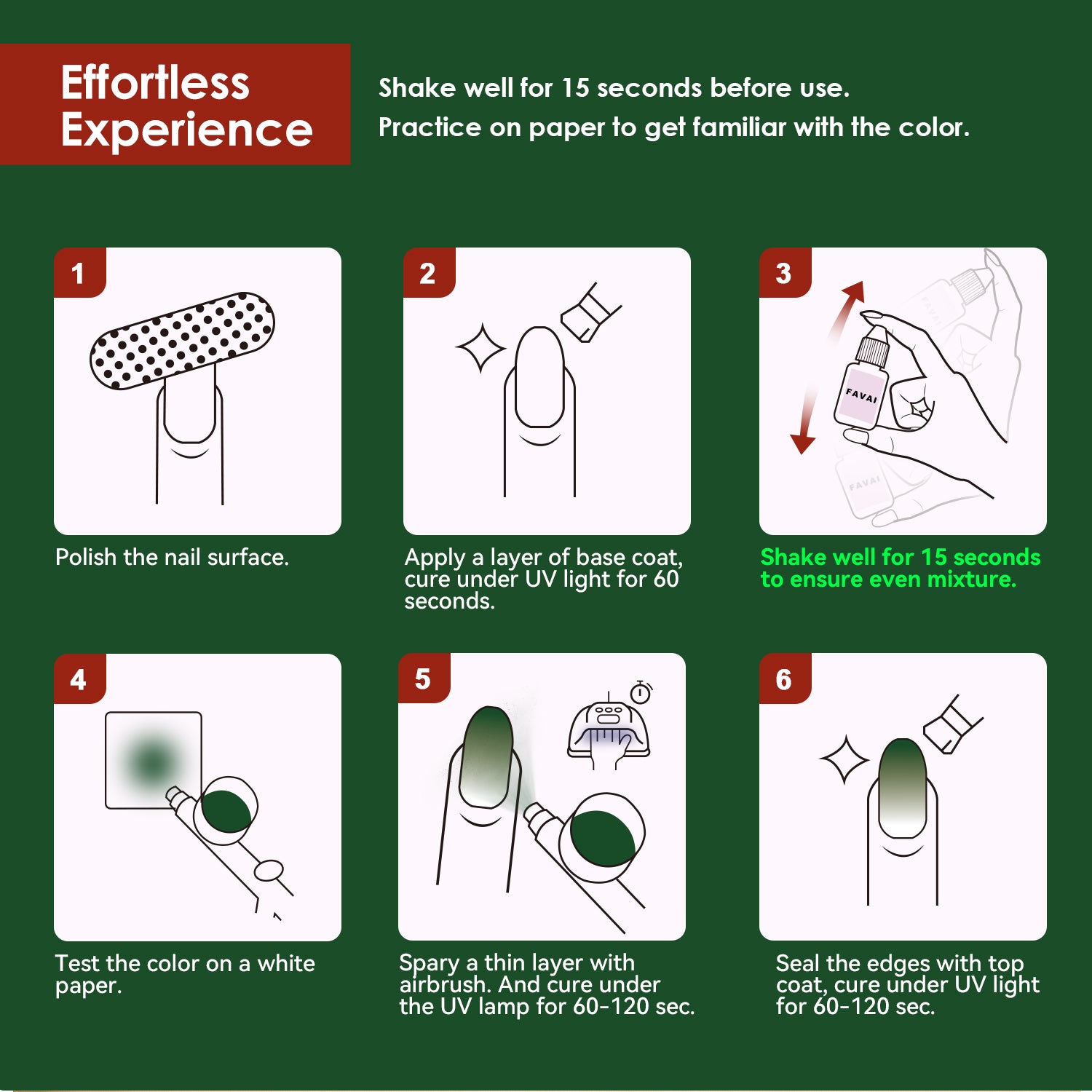 FAVAI Airbrush Gel Nail Polish Air Gel - (