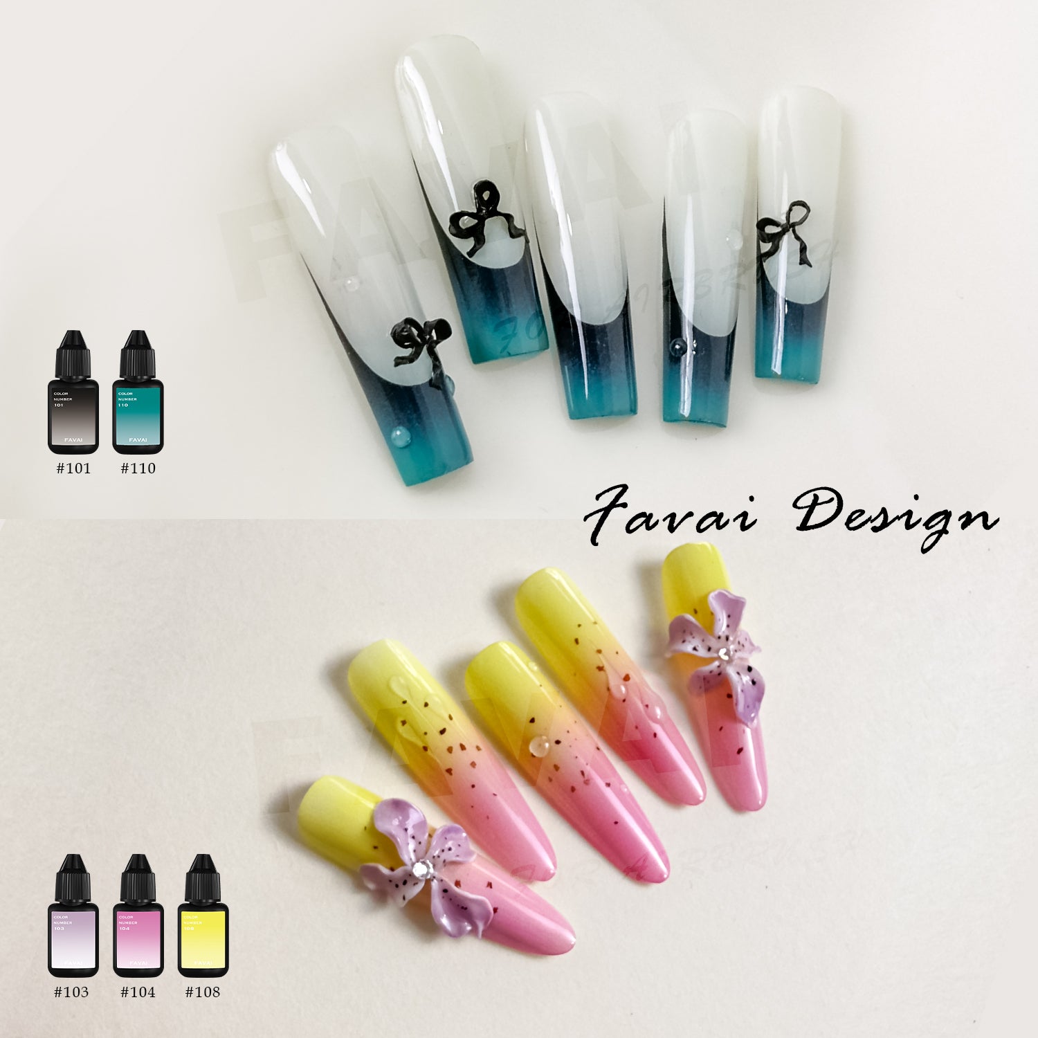 FAVAI Hot 12 Colores Esmalte de Uñas en Gel Aerógrafo Set de Aire - Colección Primavera Verano 12*10ml