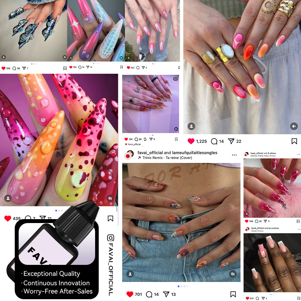 FAVAI Selection 24 Colors Airbrush Gel Nail Polish Air Gel Set - Hot Collection 24*10ml