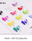 FAVAI 36 Colors Airbrush Gel Nail Air Gel Set - Combo Hot-12+Ice+Aurora Collection 3 Packs 12*10ml
