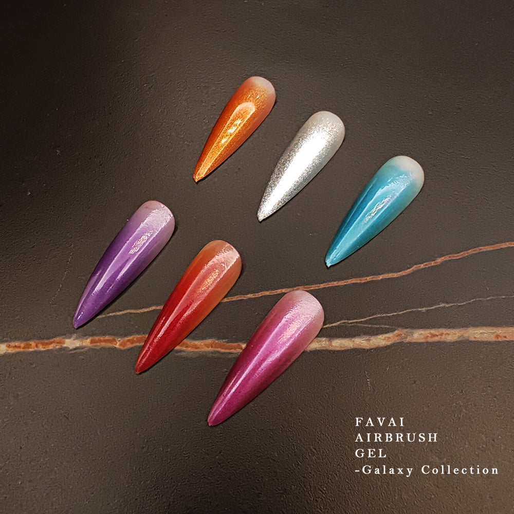 FAVAI 6 Colors Airbrush Gel Nail Polish Set - Galaxy Collection (#G) 6