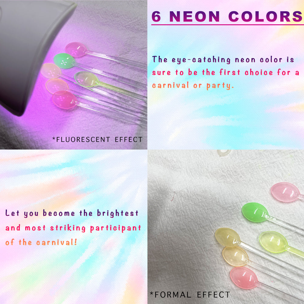 Favai Airbrush Neon Gel Nail Polish Set 6 Neon colors Collection (#N) 15ml / 0.5 Fl Oz